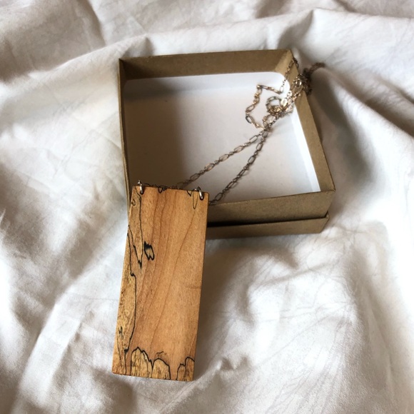 Handmade Wood Necklace - Picture 1 of 7